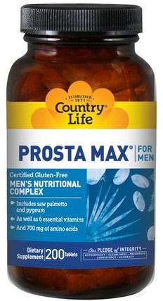 Prosta Max, for Men, 200 Tablets by Country Life, 健康，膽固醇支持，cholestatin，男性，前列腺 HK 香港