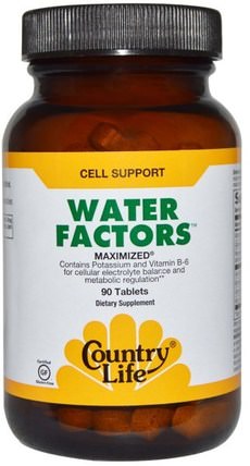 Water Factors, Maximized, 90 Tablets by Country Life, 草藥，buchu，減肥，飲食 HK 香港