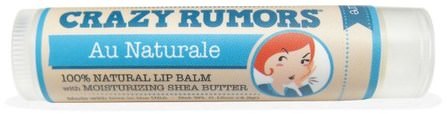 100% Natural Lip Balm, Au Naturale, 0.15 oz (4.4 ml) by Crazy Rumors, 洗澡，美容，唇部護理，唇膏 HK 香港