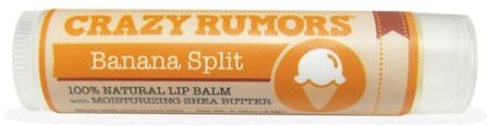 100% Natural Lip Balm, Banana Split, 0.15 oz (4.4 ml) by Crazy Rumors, 洗澡，美容，唇部護理，唇膏 HK 香港