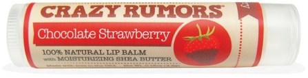 100% Natural Lip Balm, Chocolate Strawberry, 0.15 oz (4.4 ml) by Crazy Rumors, 洗澡，美容，唇部護理，唇膏 HK 香港