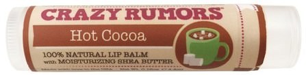 100% Natural Lip Balm, Hot Cocoa, 0.15 oz (4.4 ml) by Crazy Rumors, 洗澡，美容，唇部護理，唇膏 HK 香港