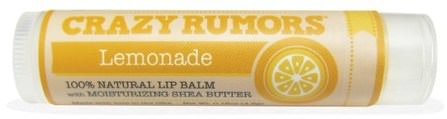 100% Natural Lip Balm, Lemonade, 0.15 oz (4.4 ml) by Crazy Rumors, 洗澡，美容，唇部護理，唇膏 HK 香港