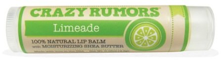 100% Natural Lip Balm, Limeade, 0.15 oz (4.4 ml) by Crazy Rumors, 洗澡，美容，唇部護理，唇膏 HK 香港