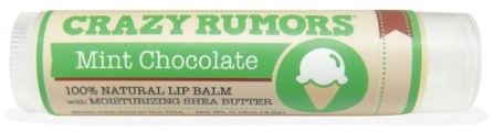 100% Natural Lip Balm, Mint Chocolate, 0.15 oz (4.4 ml) by Crazy Rumors, 洗澡，美容，唇部護理，唇膏 HK 香港