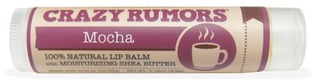 100% Natural Lip Balm, Mocha, 0.15 oz (4.4 ml) by Crazy Rumors, 洗澡，美容，唇部護理，唇膏 HK 香港