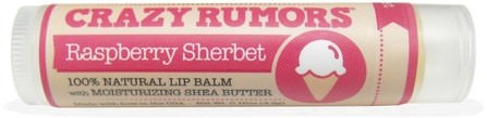 100% Natural Lip Balm, Raspberry Sherbet, 0.15 oz (4.4 ml) by Crazy Rumors, 洗澡，美容，唇部護理，唇膏 HK 香港