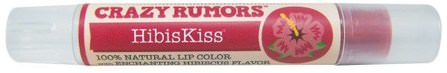 HibisKiss, 100% Natural Lip Color, Tropical.09 oz (2.5 g) by Crazy Rumors, 洗澡，美容，口紅，光澤，襯墊 HK 香港