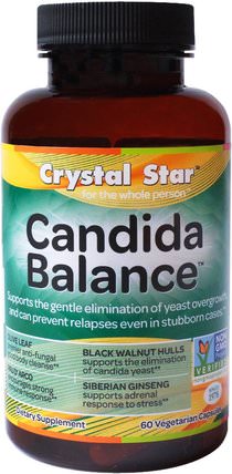 Candida Balance, 60 Veggie Caps by Crystal Star, 健康，念珠菌 HK 香港