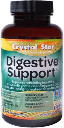 Digestive Support, 60 Veggie Caps by Crystal Star, 健康，排毒，結腸清洗 HK 香港