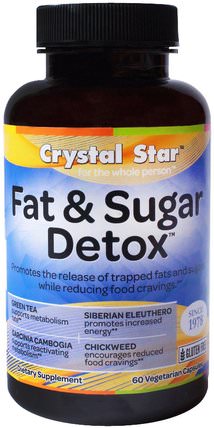 Fat & Sugar Detox, 60 Veggie Caps by Crystal Star, 健康，排毒，減肥，飲食 HK 香港