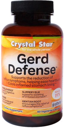 GERD Defense, 60 Veggie Caps by Crystal Star, 健康，胃灼熱和gerd，胃灼熱 HK 香港