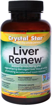 Liver Renew, 60 Veggie Caps by Crystal Star, 健康，肝臟支持 HK 香港