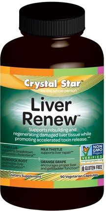 Liver Renew, 90 Veggie Caps by Crystal Star, 健康，肝臟支持 HK 香港