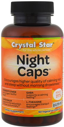 Night Caps, 60 Veggie Caps by Crystal Star, 補充，睡覺 HK 香港