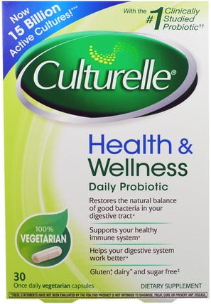 Health & Wellness Probiotic, 30 Veggie Caps by Culturelle, 補充劑，益生菌，嗜酸乳桿菌 HK 香港