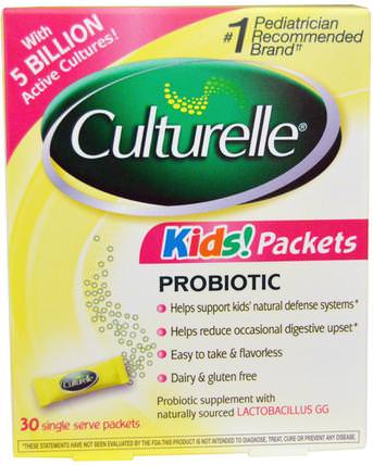 Kids Packets, Probiotic, 30 Single Serve Packets by Culturelle, 補充劑，益生菌，兒童益生菌 HK 香港