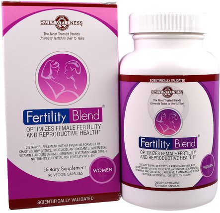 Fertility Blend for Women, 90 Veggie Caps by Daily Wellness Company, 健康，女性，懷孕 HK 香港
