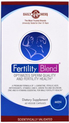 Fertility Blend, Men, 60 Veggie Caps by Daily Wellness Company, 健康，男人，懷孕 HK 香港