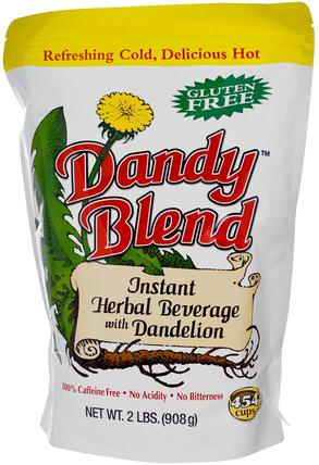 Instant Herbal Beverage with Dandelion, Caffeine Free, 2 lbs (908 g) by Dandy Blend, 食物，涼茶，蒲公英茶 HK 香港