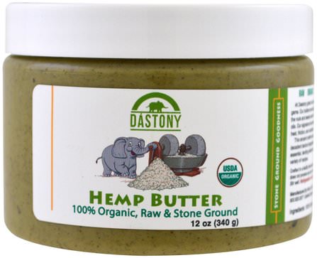 100% Organic Hemp Butter, 12 oz (340 g) by Dastony, 補充劑，efa omega 3 6 9（epa dha），大麻製品，食品，堅果黃油 HK 香港