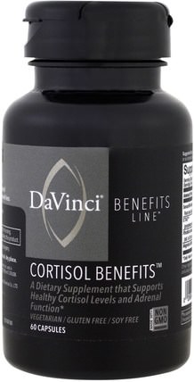 Cortisol Benefits, 60 Capsules by DaVinci Benefits, 減肥，飲食，皮質醇，補品 HK 香港