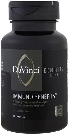 Immuno Benefits, 60 Capsules by DaVinci Benefits, 健康，感冒和病毒，免疫系統 HK 香港