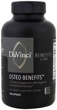 Osteo Benefits, 180 Capsules by DaVinci Benefits, 補品，健康，骨骼 HK 香港