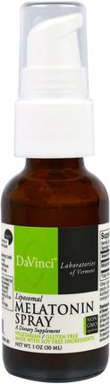 Melatonin Spray, 1 fl oz (30 ml) by DaVinci Laboratories of Vermont, 補充劑，褪黑素3毫克，睡覺 HK 香港