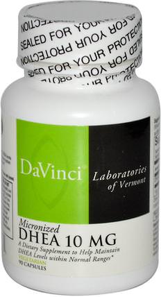 Micronized DHEA, 10 mg, 90 Capsules by DaVinci Laboratories of Vermont, 補充劑，dhea HK 香港