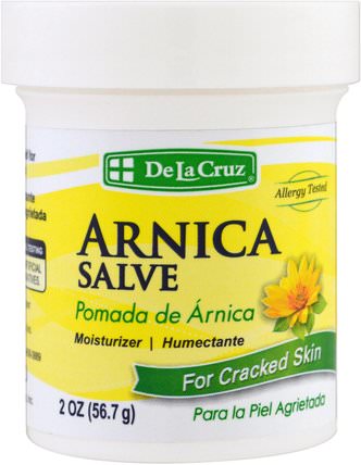 Arnica Salve, for Cracked Skin, 2 oz (56.7 g) by De La Cruz, 草藥，山金車蒙大拿州，山金車 HK 香港