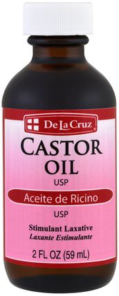 Castor Oil, 2 fl oz (59 ml) by De La Cruz, 健康，皮膚 HK 香港