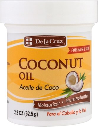 Coconut Oil, Moisturizer, 2.2 oz (62.5 g) by De La Cruz, 健康，皮膚 HK 香港