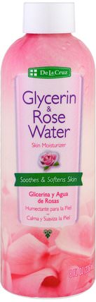 Glycerin & Rose Water Skin Moisturizer, 8 fl oz (236 ml) by De La Cruz, 美容，面部護理，沐浴 HK 香港