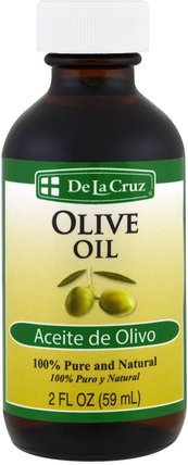 Olive Oil, 100% Pure and Natural, 2 fl oz (59 ml) by De La Cruz, 健康，皮膚 HK 香港