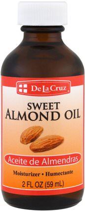 Sweet Almond Oil, Moisturizer, 2 fl oz (59 ml) by De La Cruz, 健康，皮膚，杏仁油外用 HK 香港