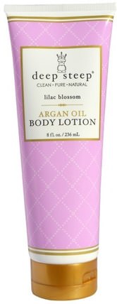 Argan Oil Body Lotion, Lilac Blossom, 8 fl oz (236 ml) by Deep Steep, 沐浴，美容，摩洛哥堅果乳液和黃油，潤膚露 HK 香港