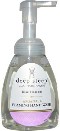 Argan Oil Foaming Hand Wash, Lilac Blossom, 8 fl oz (237 ml) by Deep Steep, 洗澡，美容，摩洛哥浴 HK 香港