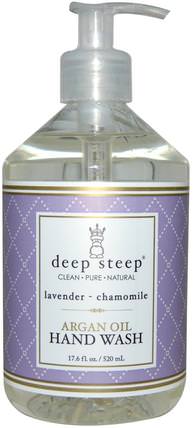 Argan Oil Hand Wash, Lavender- Chamomile, 17.6 fl oz (520 ml) by Deep Steep, 洗澡，美容，摩洛哥浴 HK 香港
