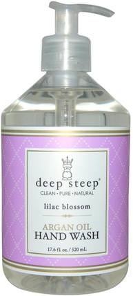 Argan Oil Hand Wash, Lilac Blossom, 17.6 fl oz (520 ml) by Deep Steep, 洗澡，美容，肥皂 HK 香港