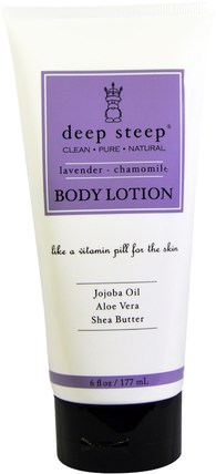 Body Lotion, Lavender - Chamomile, 6 fl oz (177 ml) by Deep Steep, 洗澡，美容，潤膚露 HK 香港