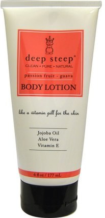 Body Lotion, Passion Fruit - Guava, 6 fl oz (177 ml) by Deep Steep, 洗澡，美容，潤膚露 HK 香港