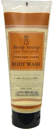 Body Wash, Brown Sugar - Vanilla, 8 fl oz (237 ml) by Deep Steep, 洗澡，美容，沐浴露 HK 香港