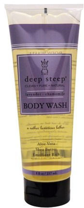 Body Wash, Lavender - Chamomile, 8 fl oz (237 ml) by Deep Steep, 洗澡，美容，乳木果油，沐浴露 HK 香港