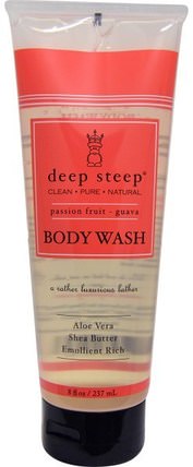 Body Wash, Passion Fruit- Guava, 8 fl oz (237 ml) by Deep Steep, 洗澡，美容，沐浴露 HK 香港
