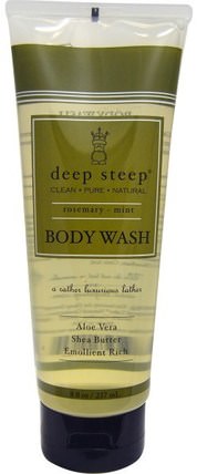 Body Wash, Rosemary - Mint, 8 fl oz (237 ml) by Deep Steep, 洗澡，美容，沐浴露 HK 香港
