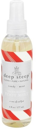 Deodorizing Foot Mist, Candy - Mint, 6 fl oz (177 ml) by Deep Steep, 洗澡，美容，腳部護理 HK 香港