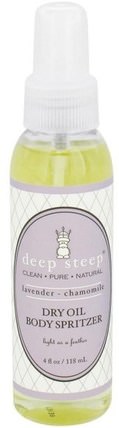 Dry Oil Body Spritzer, Lavender Chamomile, 4 fl oz (118 ml) by Deep Steep, 洗澡，美容，香水噴霧 HK 香港