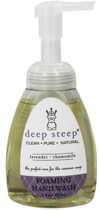 Foaming Hand Wash, Lavender - Chamomile, 8 fl oz (237 ml) by Deep Steep, 洗澡，美容，肥皂，泡沫肥皂 HK 香港