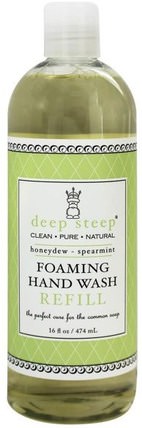 Foaming Hand Wash Refill, Honeydew-Spearmint, 16 fl oz (474 ml) by Deep Steep, 洗澡，美容，肥皂，筆芯 HK 香港
